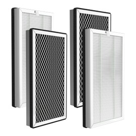 2-Set MA-15R-1 MA-15 Replacement Filter Compatible with Medify Air MA-15 Air Purifier and MA-15R 3-in-1 Composite Filtration with H13 True HEPA, Fine Pre-Filter and Efficient Activated Carbon Filter