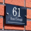 Badgemaster Modern Anthracite House Number Sign Plaque Stainless Steel Standoffs