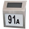 White LED Stainless Steel Solar House Number Lamp Door Wall, New