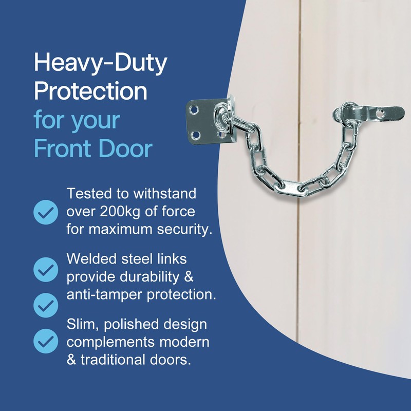 UAP Door Chain with Security Rating - Heavy-Duty Front Door