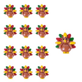 SOVOEY 24Pcs Thanksgiving Turkey Charms - Mini Turkey Charms for Jewelry Making Diy Crafts Bracelet keychain hairpin accessories Holiday Decorations