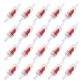 SING F LTD 20PCS One Way Non-Return Check Valve Aquarium Air Pump Accessories for Fish Tank Fishing Tackle Shop Air Line Tube Tubing Hose Pipe Fitting 4mm Red Plastic