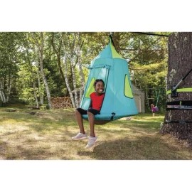 Slackers Teal Swing House Canopy Attachment Vented Mesh Top Outdoor Yard Kids Playset
