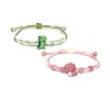 Yocoyee 2pcs Dinosaurs Bracelets Beaded Braided String Rope Chain Thread