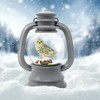 The San Francisco Music Box Company Grey Lantern Snowy Owl