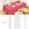 smiry Rectangle Table Cloth, Waterproof Vinyl Tablecloth with Flannel Backing