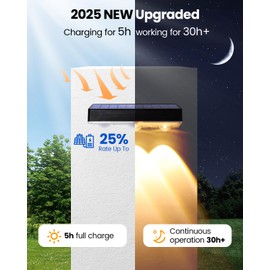 WANJOTEC Solar Fence Lights Outdoor, 2025 Upgraded Solar Fence Lights Have 3 x 70 Lumen Reflector Lenses and 12 RGB Patterns, IP65 Waterproof Auto On/Off for Backyard, Deck, Steps, Fence (8 Pack)