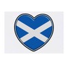 'Scotland Flag Heart' Temporary Tattoo - Water Resistant, Skin-Safe, Non-Toxic
