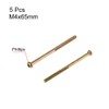 sourcing map M4 x 65mm Male Thread Phillips Pan Head