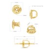 14k Solid Yellow Gold Replacement Pair Earring Screw Back Backings