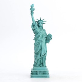 Veronese Design 12 3/8 Inch Statue of Liberty Resin Sculpture Handpainted Finish