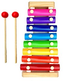 METREY Wooden Xylophone Musical Toy with 8 Note, Multicolour, 3+, 1 Xylophone, 2 Sticks