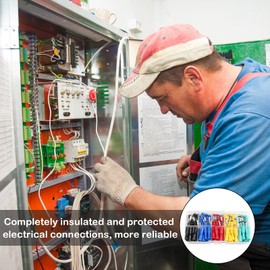 100PCS Crimp Connectors,Bullet Connectors 12v Multi-Sizes,Wire Connectors Push Fit without Soldering Premium Material,Car Electrical Connectors for Automotive Electronics Household Cable Connector