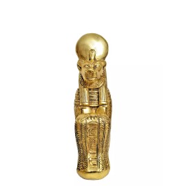 New Egyptian Museum Replica Sekhmet Gold Leaf Statue 10 inches high