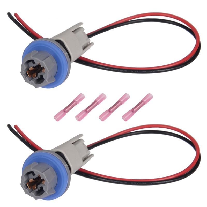 Lanphitus 2 Set Rear License Plate Light Lamp Bulb Socket