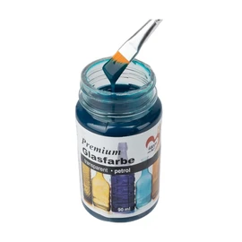 Ideen mit Herz Premium Glass Paint | Transparent | Waterproof | 90 ml (Petrol)
