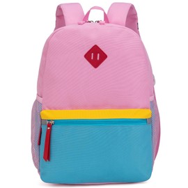 HawLander Preschool Backpack for Toddler Girls, Kids School Bag, Ages 3 to 7 years old, Small, Pink Blue