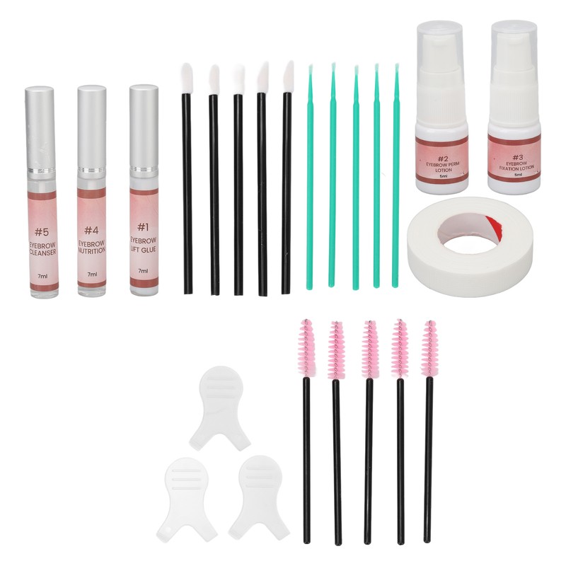 Eyebrows Perming Kit Long Lasting Brushes Cotton Swab Eyebrow Lift