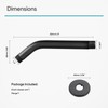 Cobbe Shower Arm with Flange and Teflon Tape, 8-Inches Wall