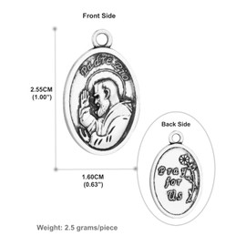 COTTVOTT St. Christopher, St. Joseph & Archangel Michael Medal Pendant for Rosary Necklace DIY Making Supplies