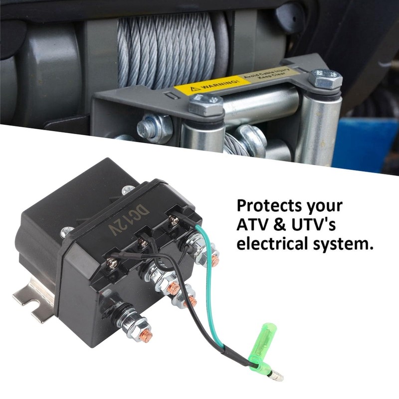 Haosie Winch Solenoid Relay Contactor, 12V 250A Solenoid Relay for