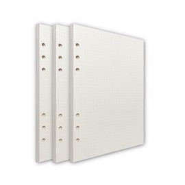 WBway Notebook Refill, A5 Size, Dot Squared, Set of 3, 135 Pieces, Personal Notebook, Notepad, Refill, 6 Holes, Fill, A5 (Dots)