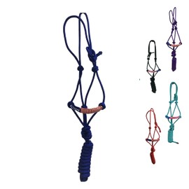 Majestic Ally Poly Braided Patriotic Nose Poly Rope Halter and 10' Matching Lead (Royal Blue)