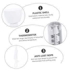 SHOWERORO Swimming Pool Thermometer Floating Water Temperature Gauge Digital Thermometer for Outdoor/Indoor Pools