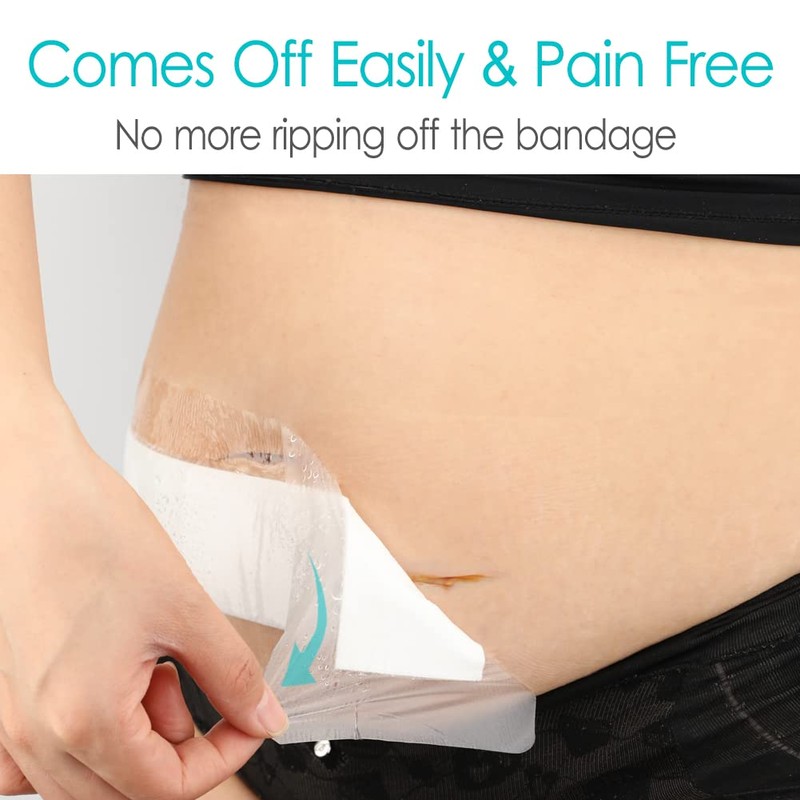 25 Pcs Waterproof Shower Protector Bandage 4"x8" for Post Knee