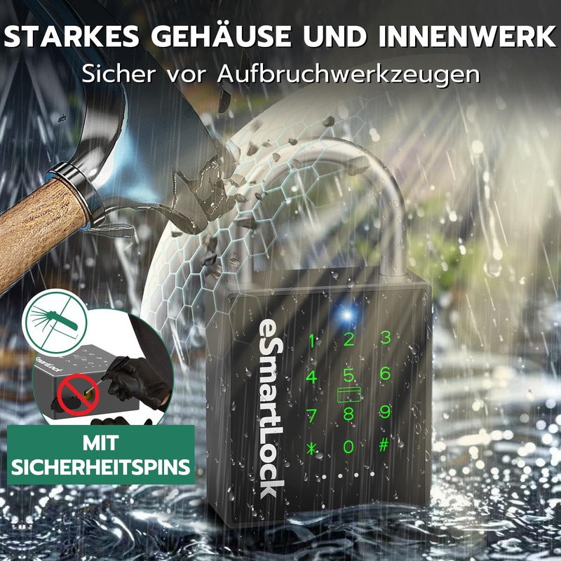 Padlocks with Keys, Password Padlock with Card Through, Waterproof for