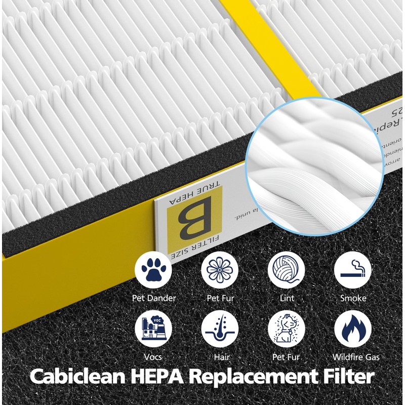 FLT4825 HEPA Filter B Replacement Compatible with Guardian Air Purifier