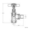 Rule Valve for Bathroom Radiators Chrome Cross Head Angle Valve