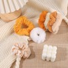 7-Piece Velvet Solid Elastic Hair Ties, Gentle Style Scrunchies for
