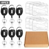 Llaveros Retráctiles de Alta con Funda para Tarjeta, 6 Pcs