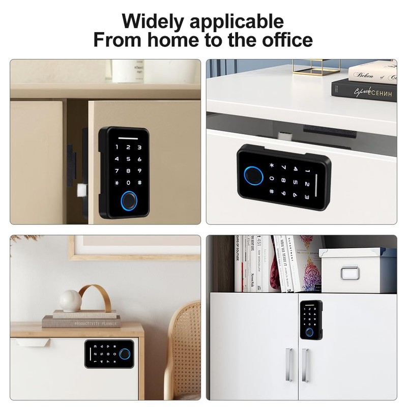 JASAG Tuya Smart APP Fingerprint Drawer Lock Cabinet Door Lock,