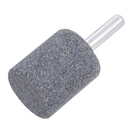 sourcing map 10 Pcs Abrasive Mounted Stone 1/4" Shank 1" Dia Cylindrical Corundum Grinding and Polishing Head for Engraving Rotary Tool