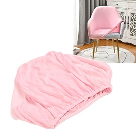 Pink Curved Back Chair Cover High Elasticity Anti Wrinkle Universal Thickened Armchair Cover Mid Century Modern Accent Dining Chair Cover for Living Room Banquet