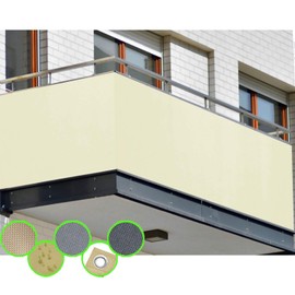 freigarten.de Balcony Privacy Screen PB2 PES, Opaque Balcony Cover, 90 x 500 cm, Anthracite, with Eyelets and Cord, in Various Sizes and Colours