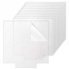 12 Pack Acrylic Sheet Clear Cast for LED Light Base 5.9" x 5.1" x 2 mm,Clear Square Casts Acrylic Blanks for DIY Laser Cutting Engraving Painting Drawing with Protective Film