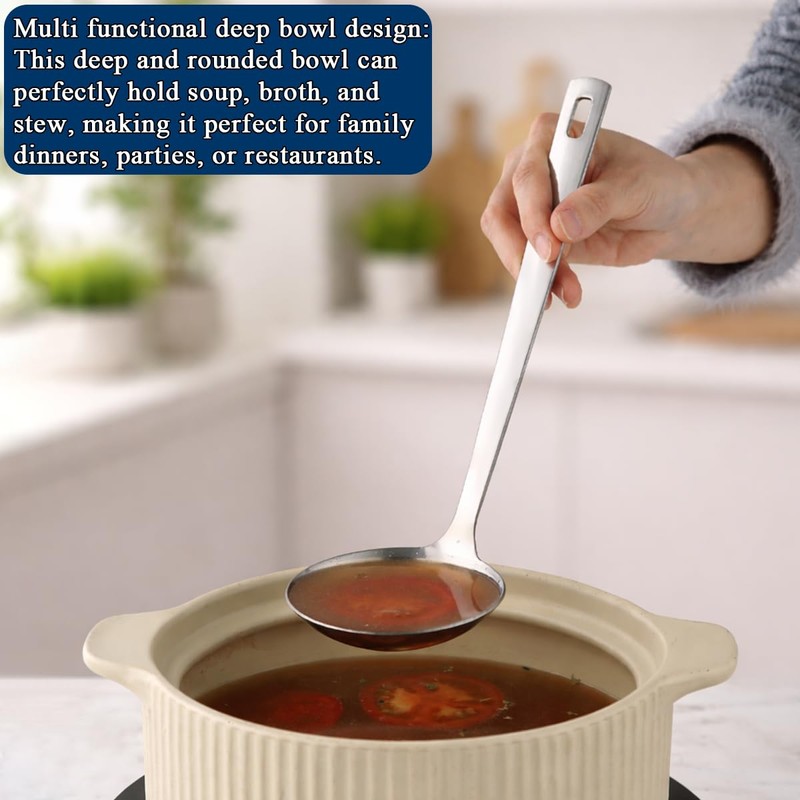 Berglander Stainless Steel Soup Ladle & Spaghetti Spoon, 2 Piece