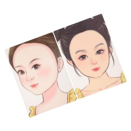 TEHAUX 2pcs Reusable Face Paint Practice Board for Boy Girl Washable Colorful Template for Artistic Development Durable Makeup Exercise Canvas for Creativity