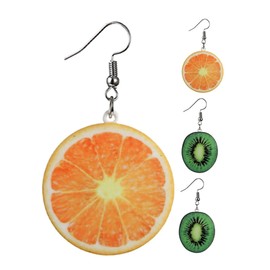 Ipetboom 2 Pairs Creative Fruit Earrings for Women Lightweight Decorative Ear Jewelry Unique Fruit Design for Fashionable Versatility for Any Occasion and Outfit