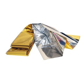 Lamonea, Emergency Blanket, Windproof Thermal Blanket, Waterproof and Reusable, Gold and Silver, Size 160 x 210 x 12 cm