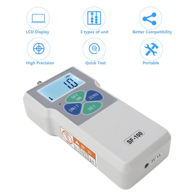 SF-100 Portable Push and Pull Tester Meter Digital Force Gauge