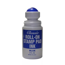 IIMAK Roll-on Stamp Pad Ink - Blue 2oz