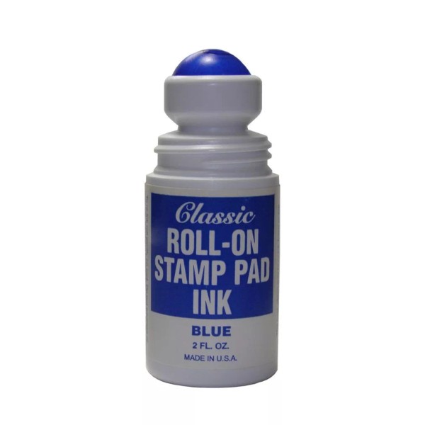 IIMAK Roll-on Stamp Pad Ink - Blue 2oz