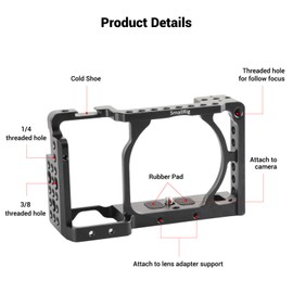 SMALLRIG a6300 Cage for Sony a6300 / a6000 with Built-in Cold Shoe and Mounting Points - 1661