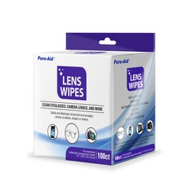 Lens Wipes, Cleans Eyeglasses Camera Lenses, Smart Phones and More (Lense Wipes 100ct (1pk))
