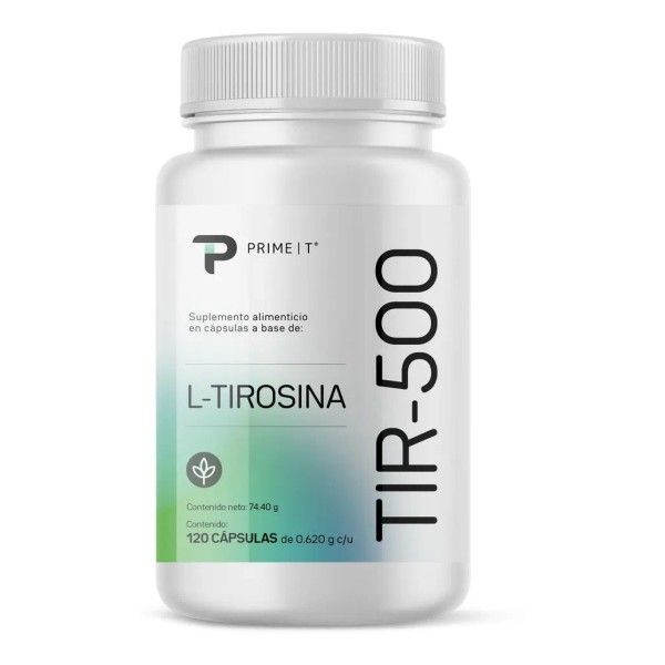 L-tirosina Suplemento Tir-500 Primetech 120 Cáps Con 500 Mg