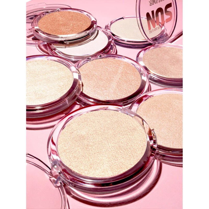 Pink Up, Iluminador En Polvo Compacto, Alta Pingmentacin